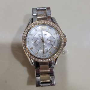 Fossil Watch, 2 toned metal